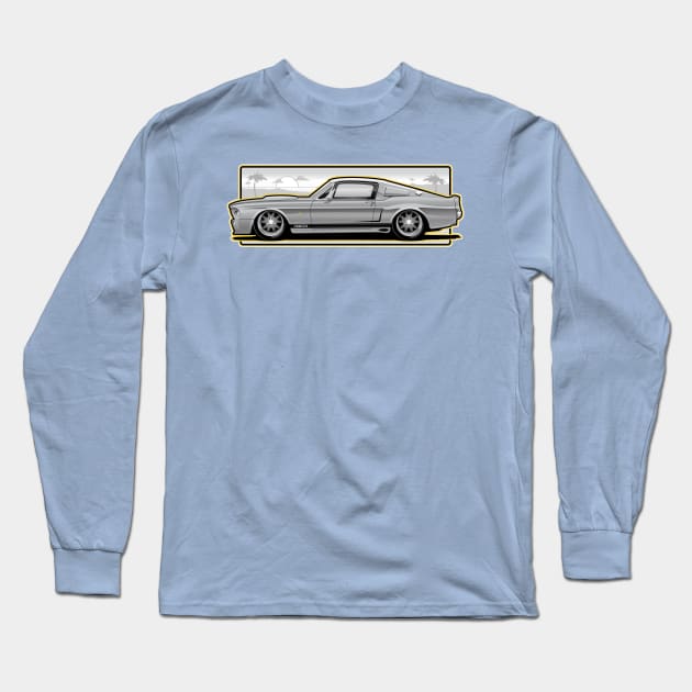 1967 Mustang Fastback Long Sleeve T-Shirt by RBDesigns